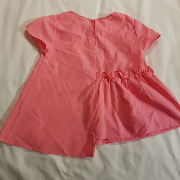 Zara girls size 8 asymmetrical pink blouse - Picture 2 of 3